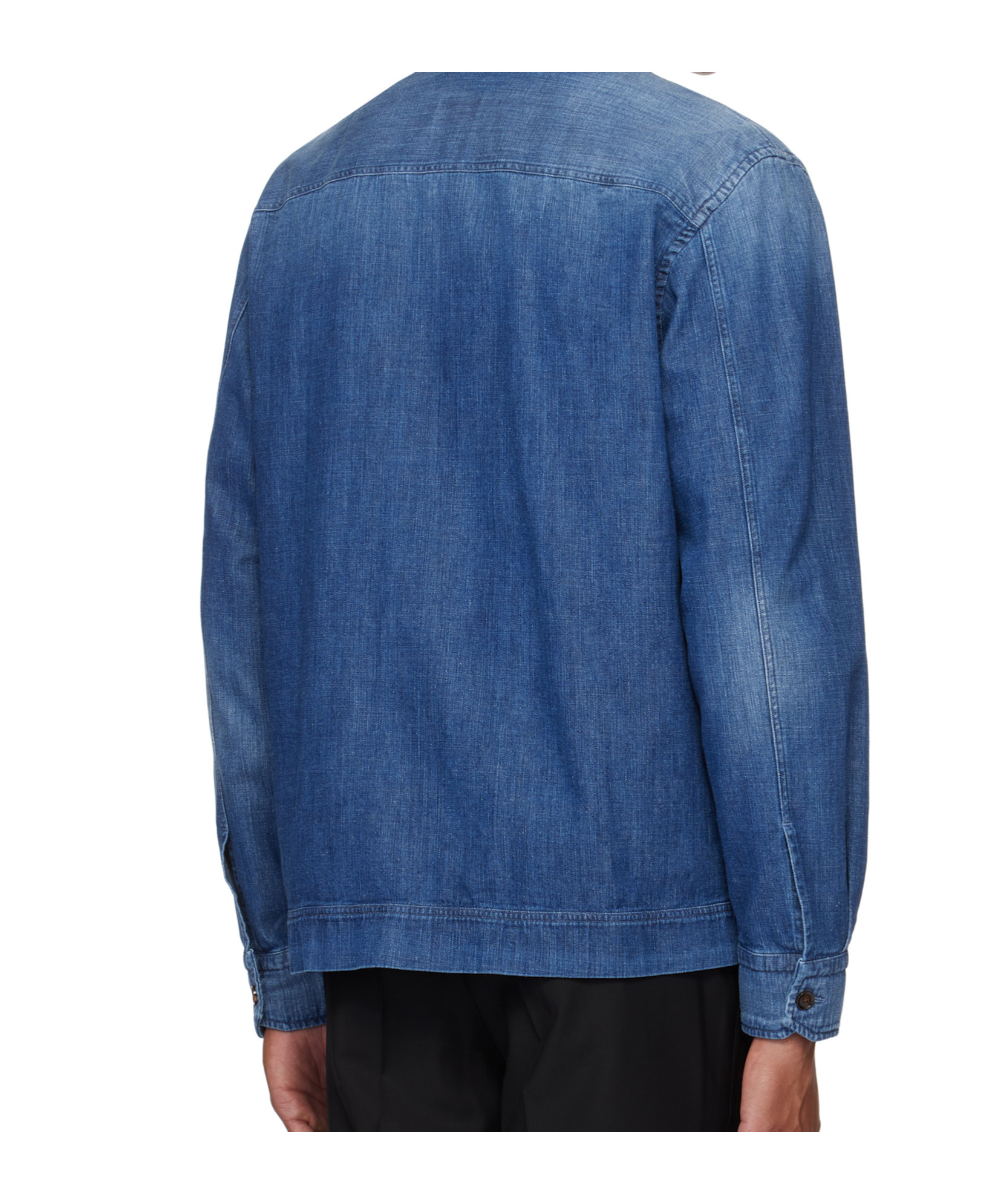 Brioni Denim Shirt In Blue