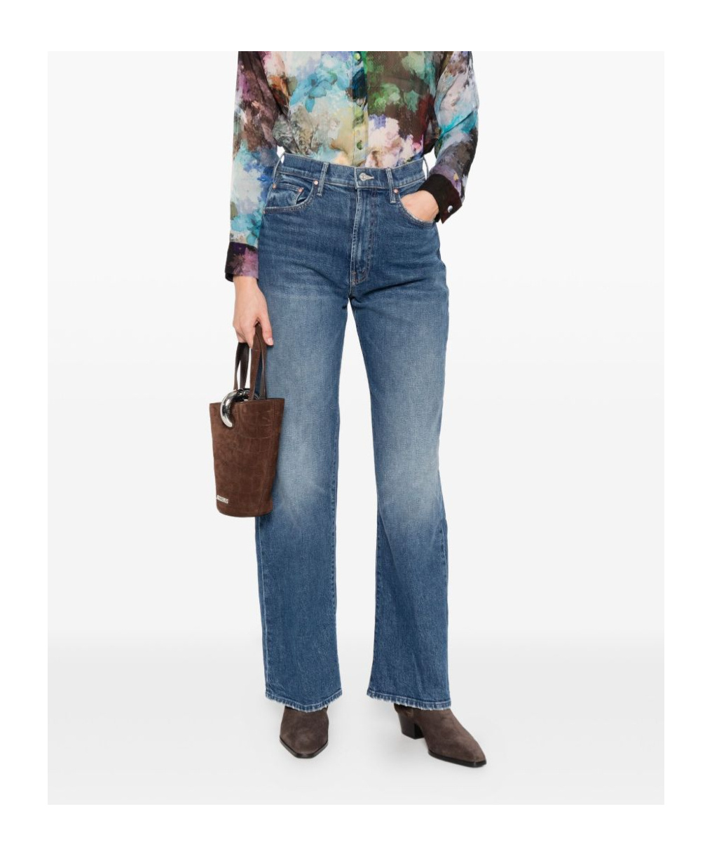 Mother Belt Loop Jeans In Blue