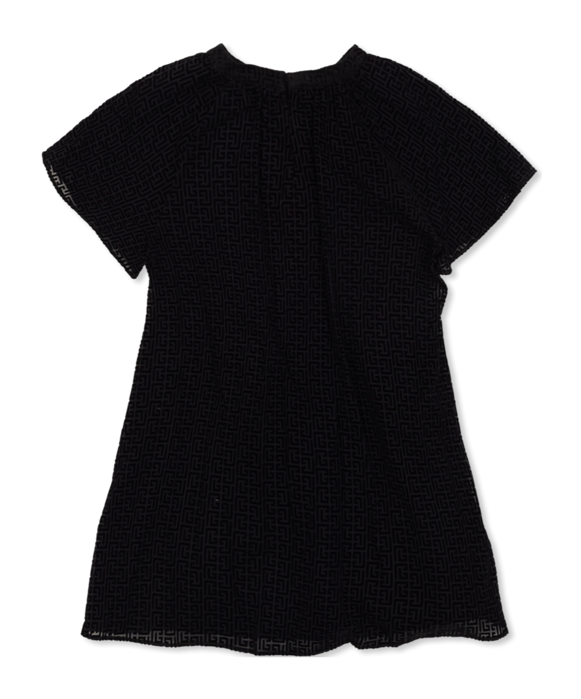 Balmain Short-sleeved Dress In Black