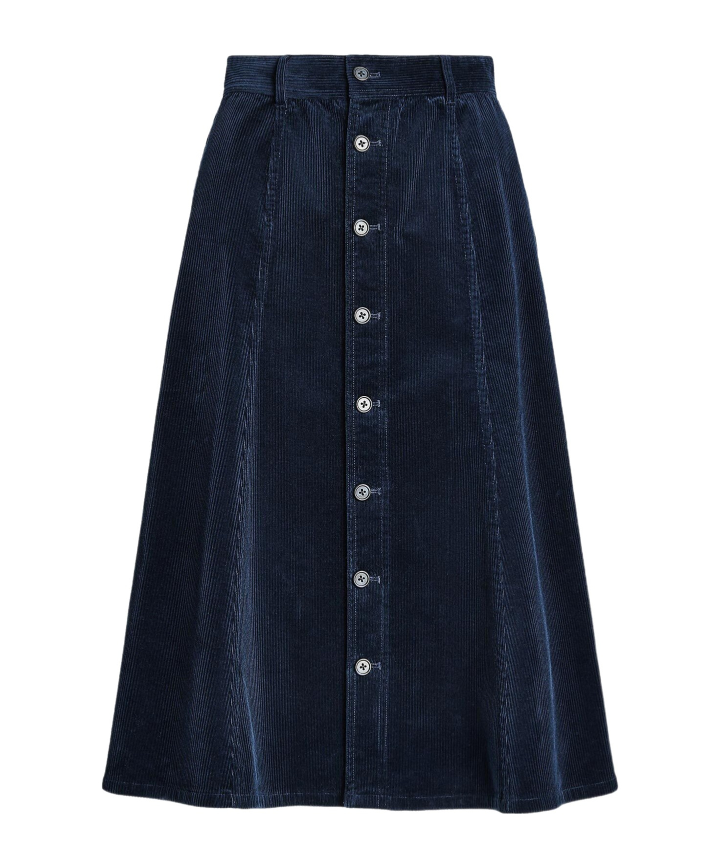 Polo Ralph Lauren Corduroy A-line Midi Skirt In Black