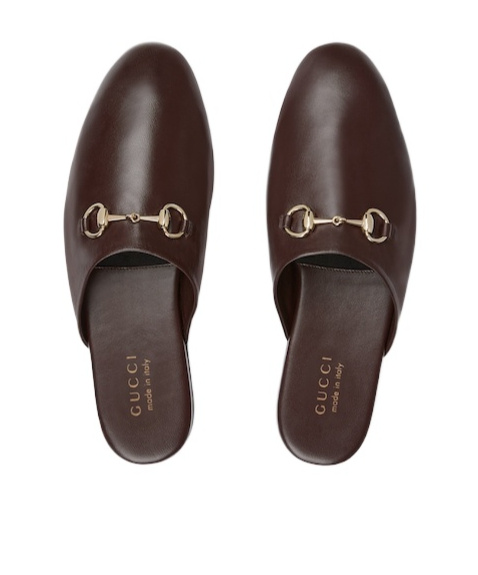 Gucci Men's Mule With Horsebit In Brown