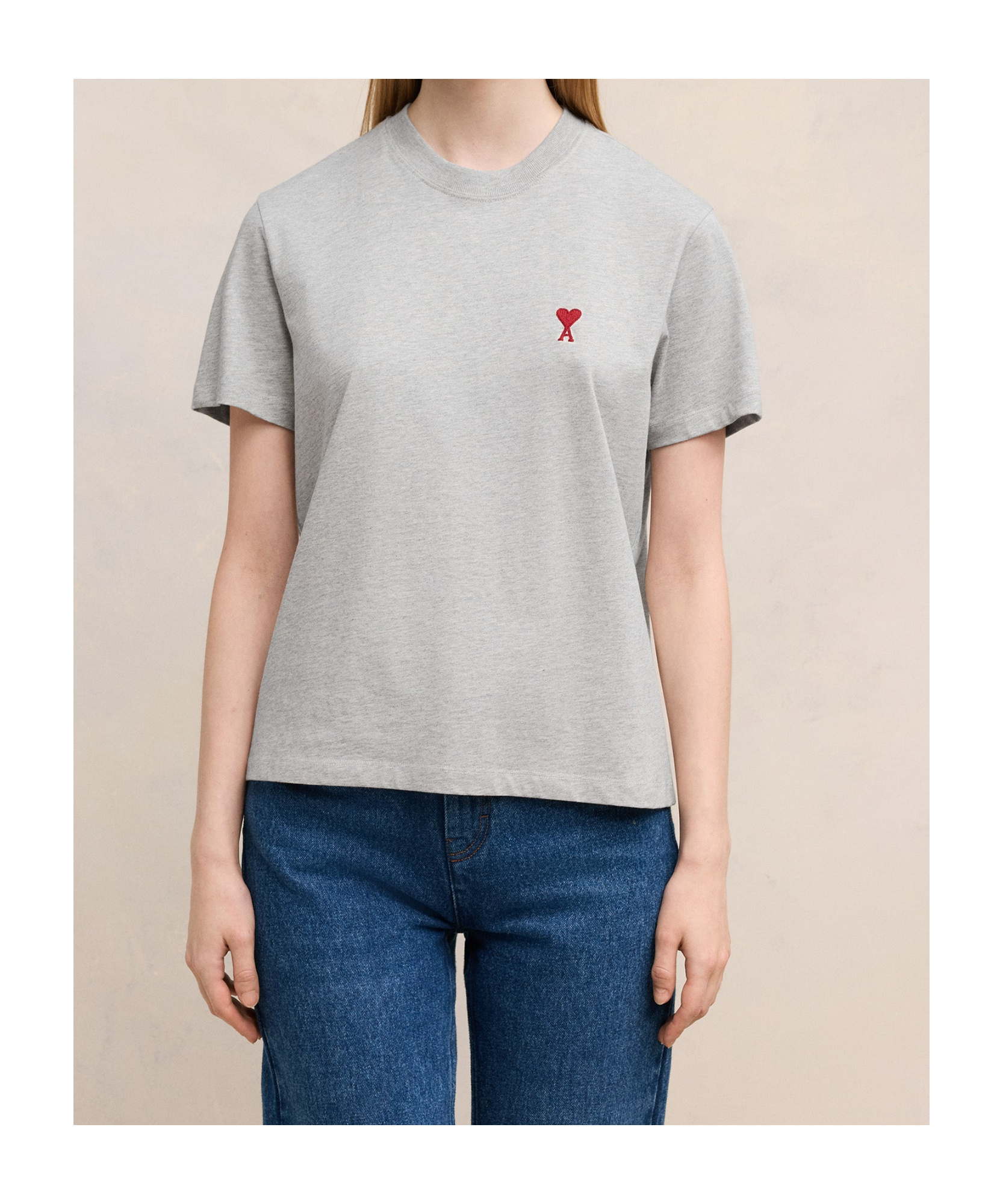 Ami Alexandre Mattiussi Logo-embroidered Organic Cotton T-shirt In White