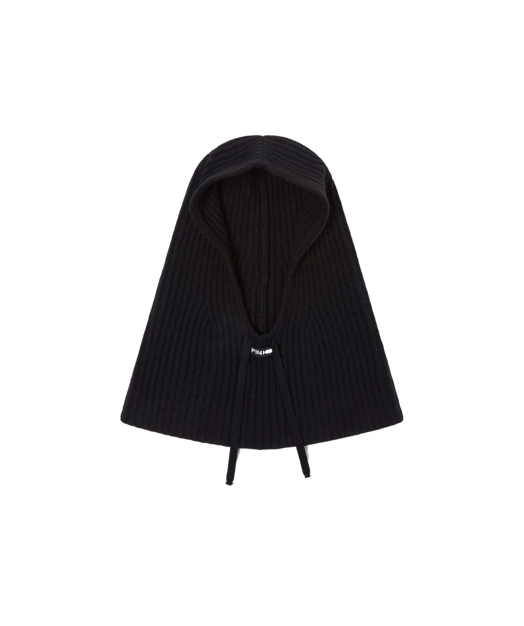 Pinko Ribbed-knit Balaclava In Black