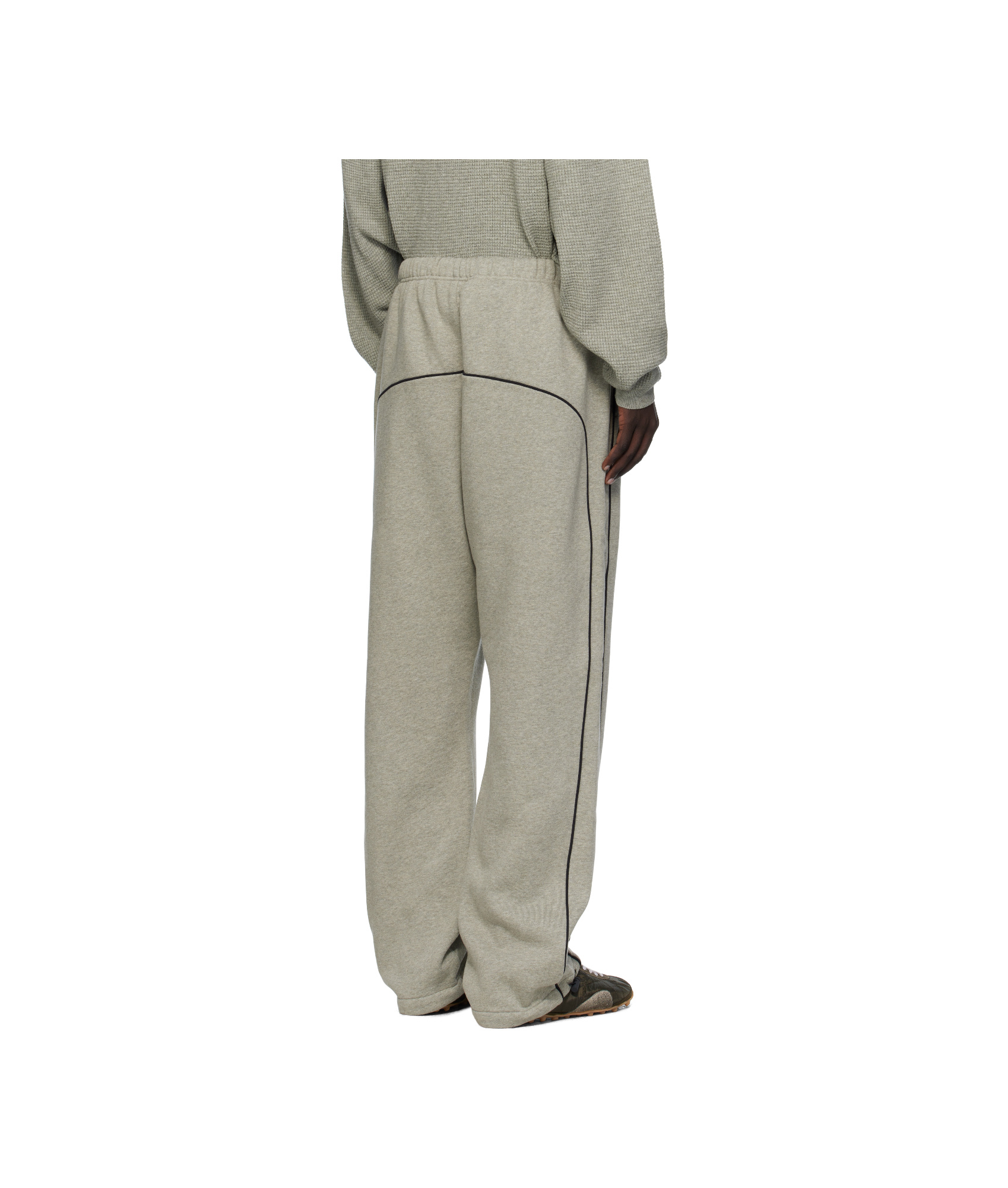 Essentials Casual Ribbed Jogger Pants In Gray
