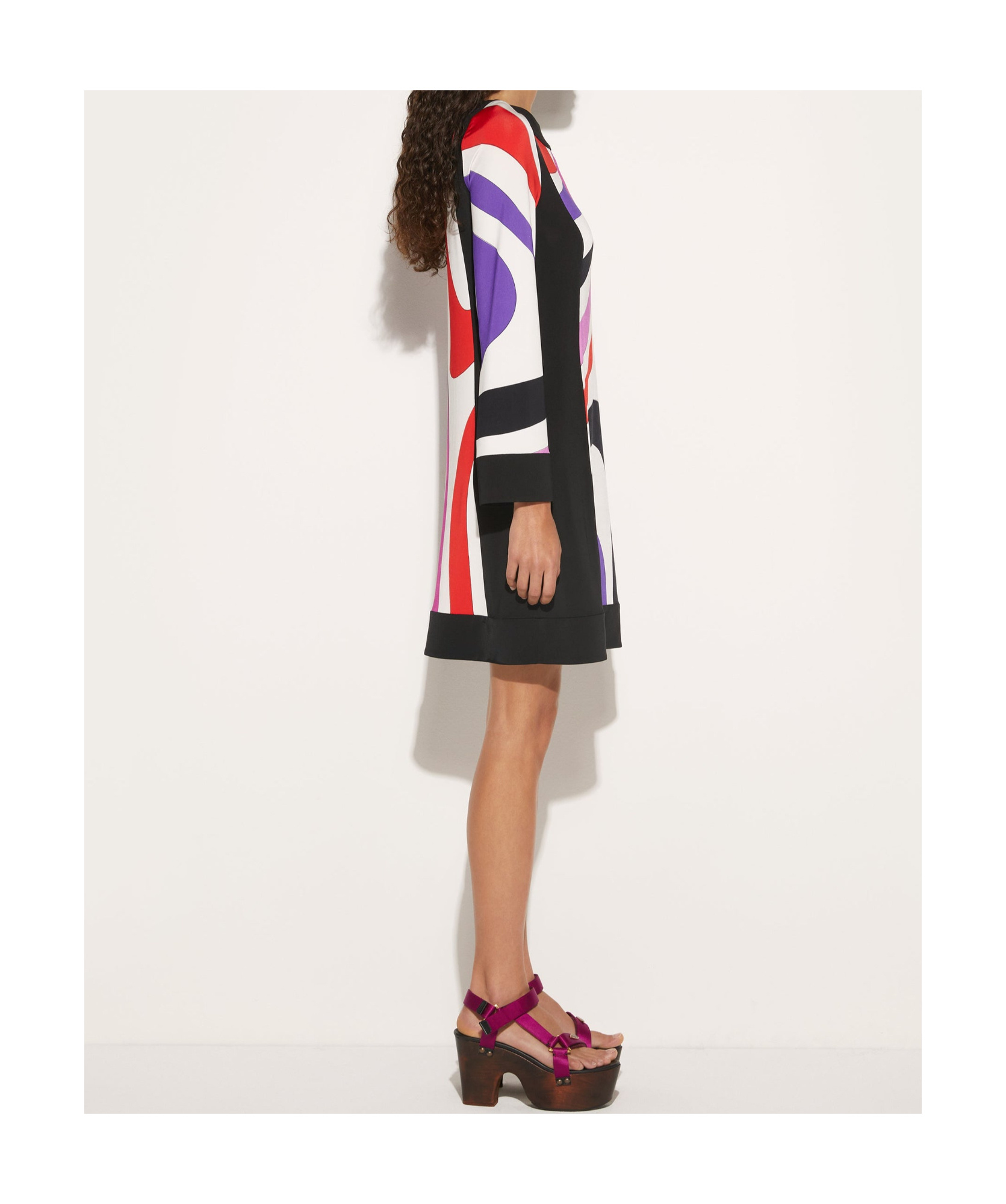 Emilio Pucci Viscose Mini Dress In Black
