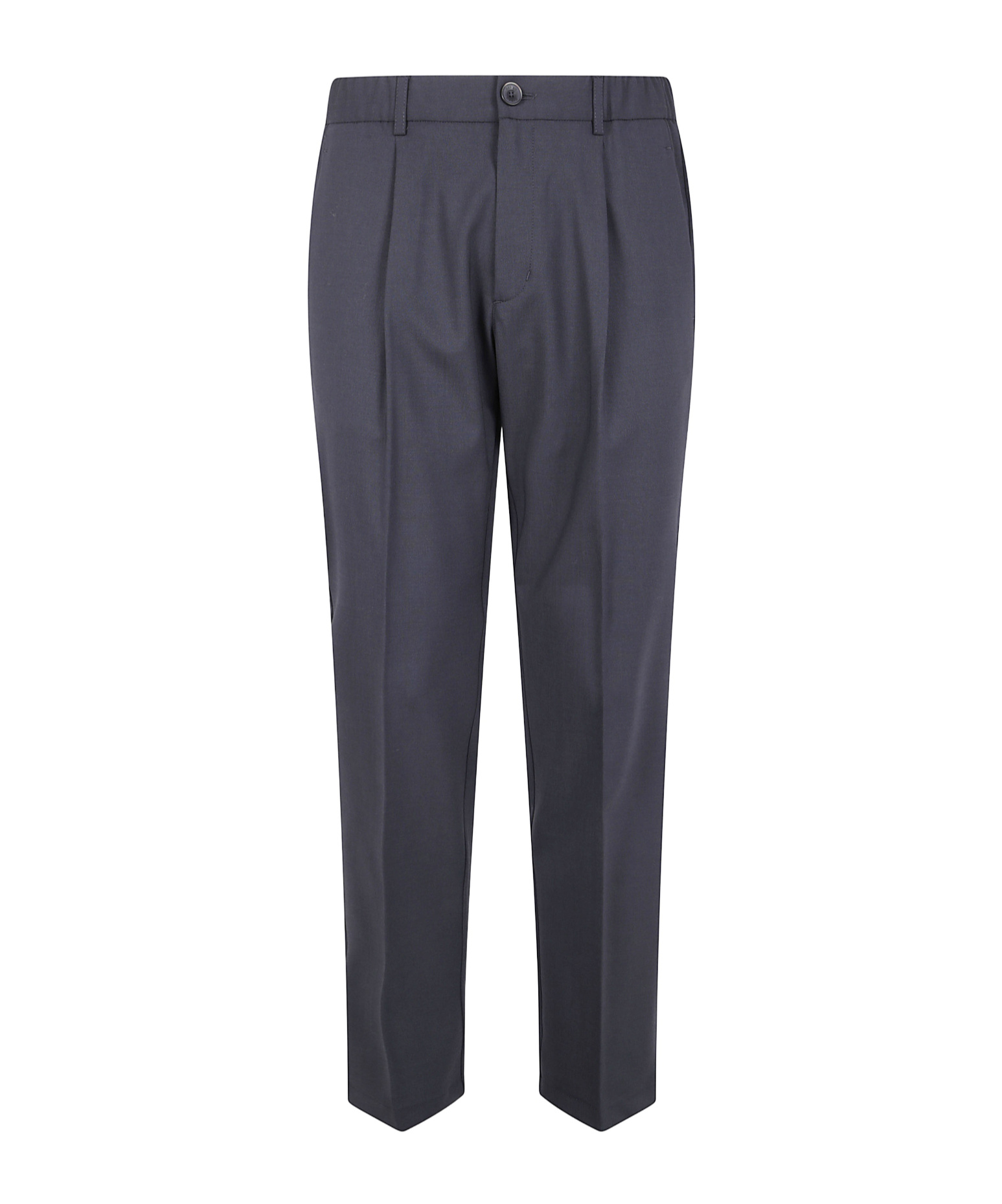 Herno Pleated-front Straight-leg Trousers In Gray