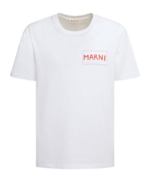 Shop Marni White Crew Neck T-shirt