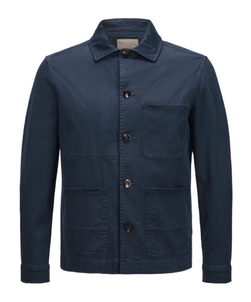 Woolrich Garment-dyed Shirt Jacket In Blue