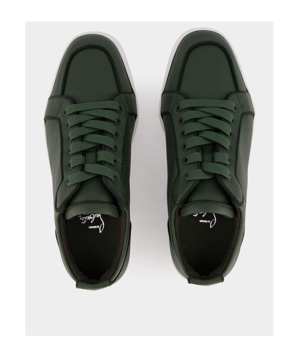 Christian Louboutin Lace-up Low-top Sneakers In Green