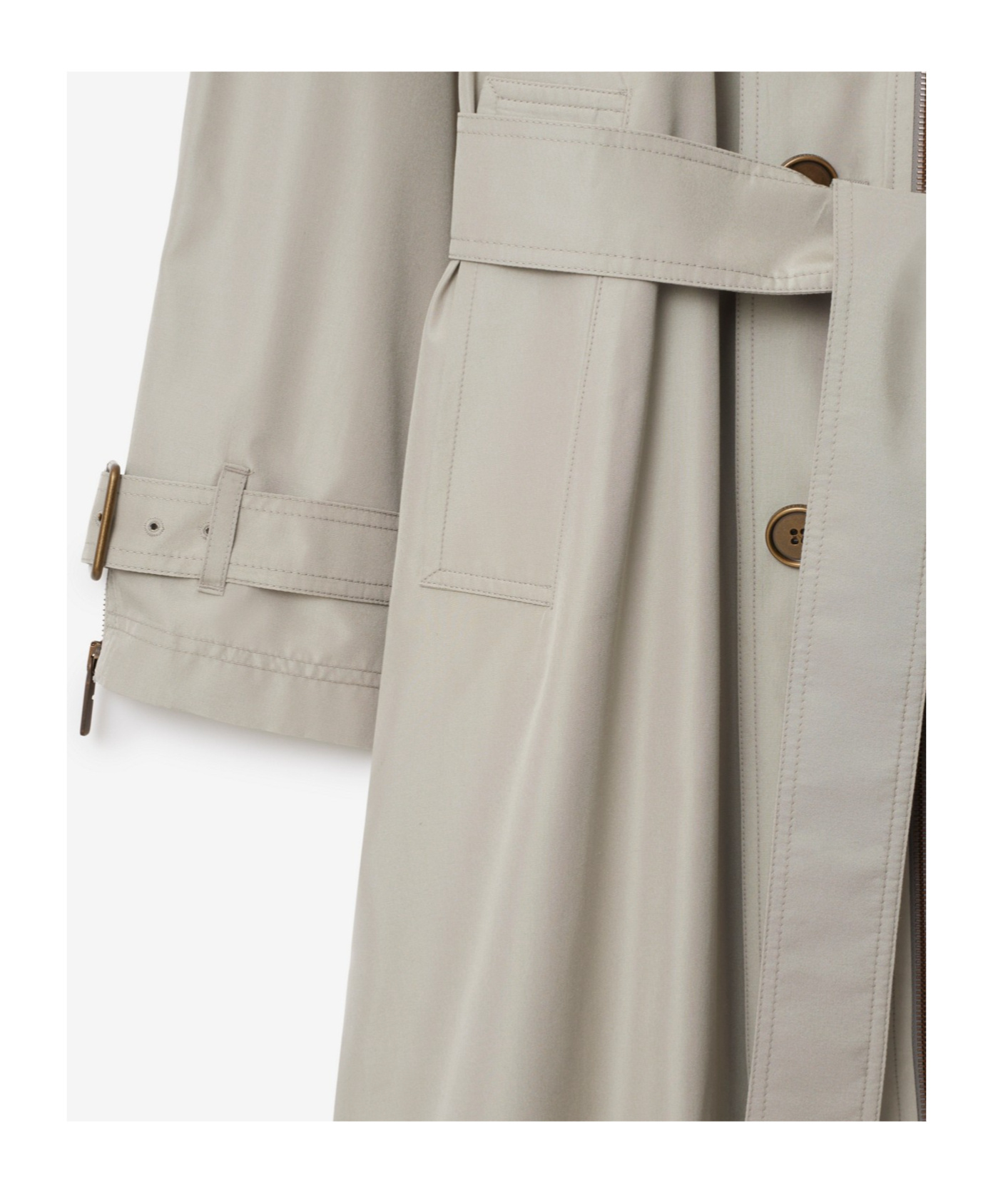 Burberry Gabardine-weave Trench Coat In Castle
