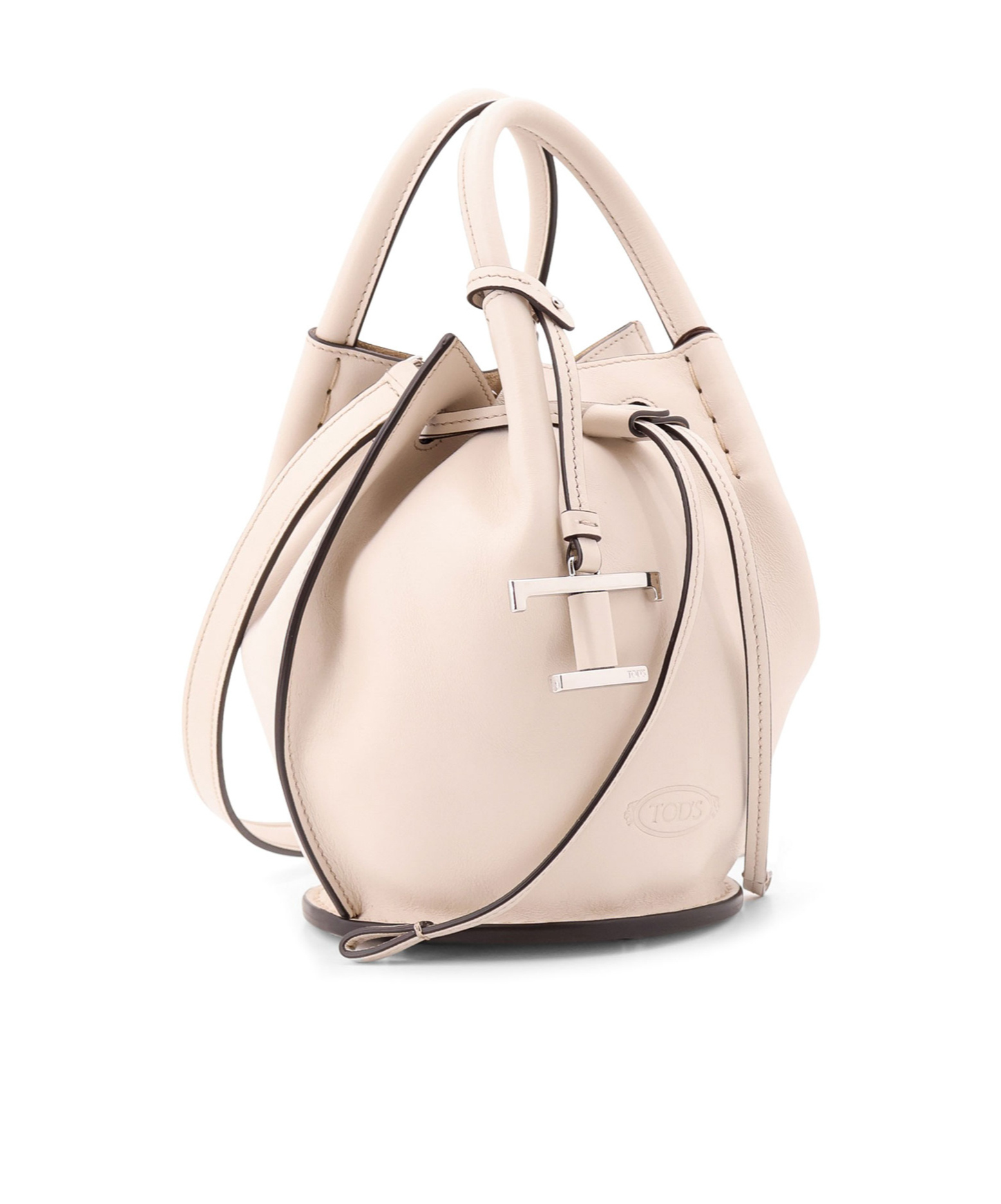 Tod's Double Handle Shoulder Bag In White