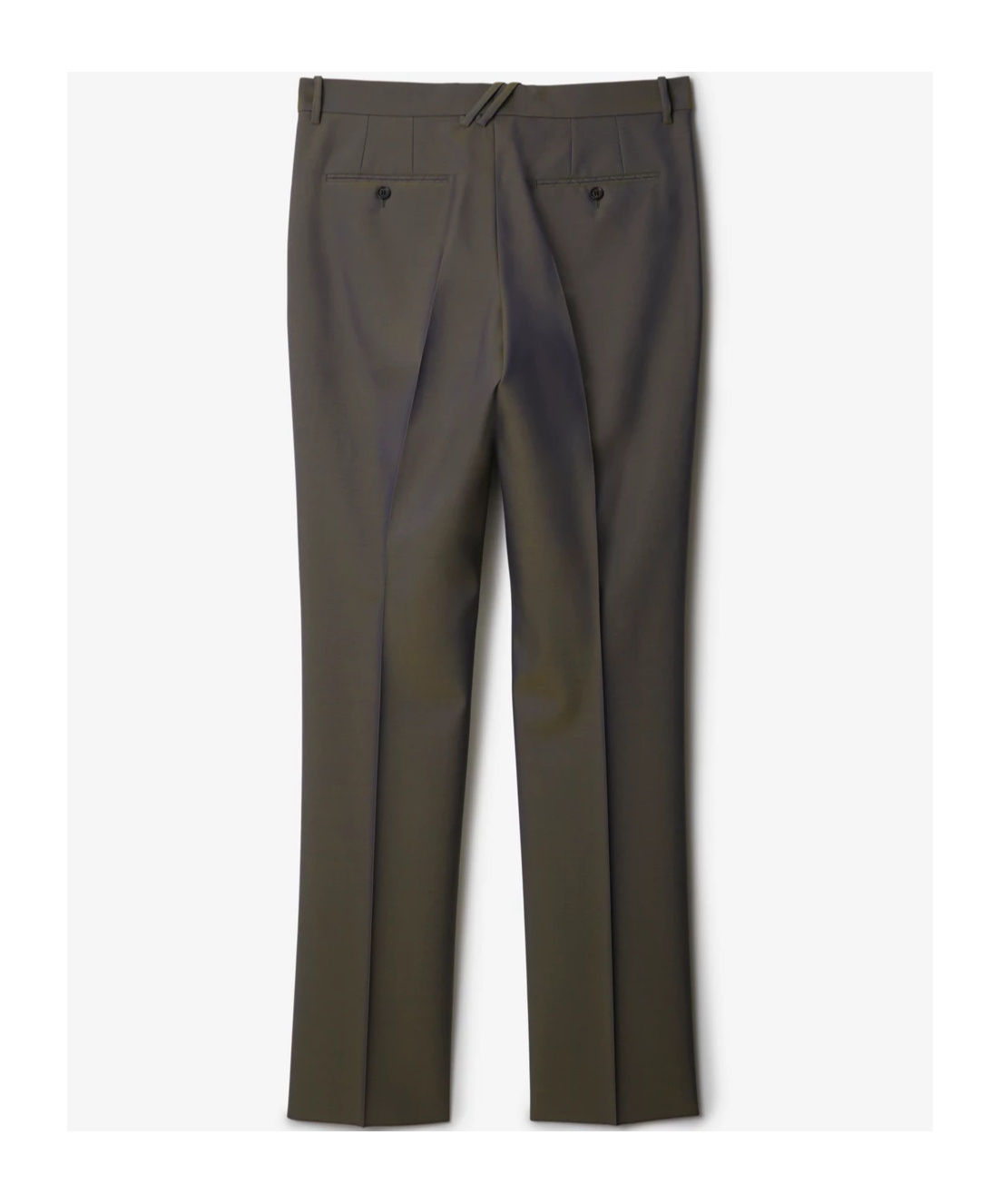 Burberry Suit Pants In Navy Blue Wool. Straight-leg Cut. Zippered Closure And Belt Clip. In Black