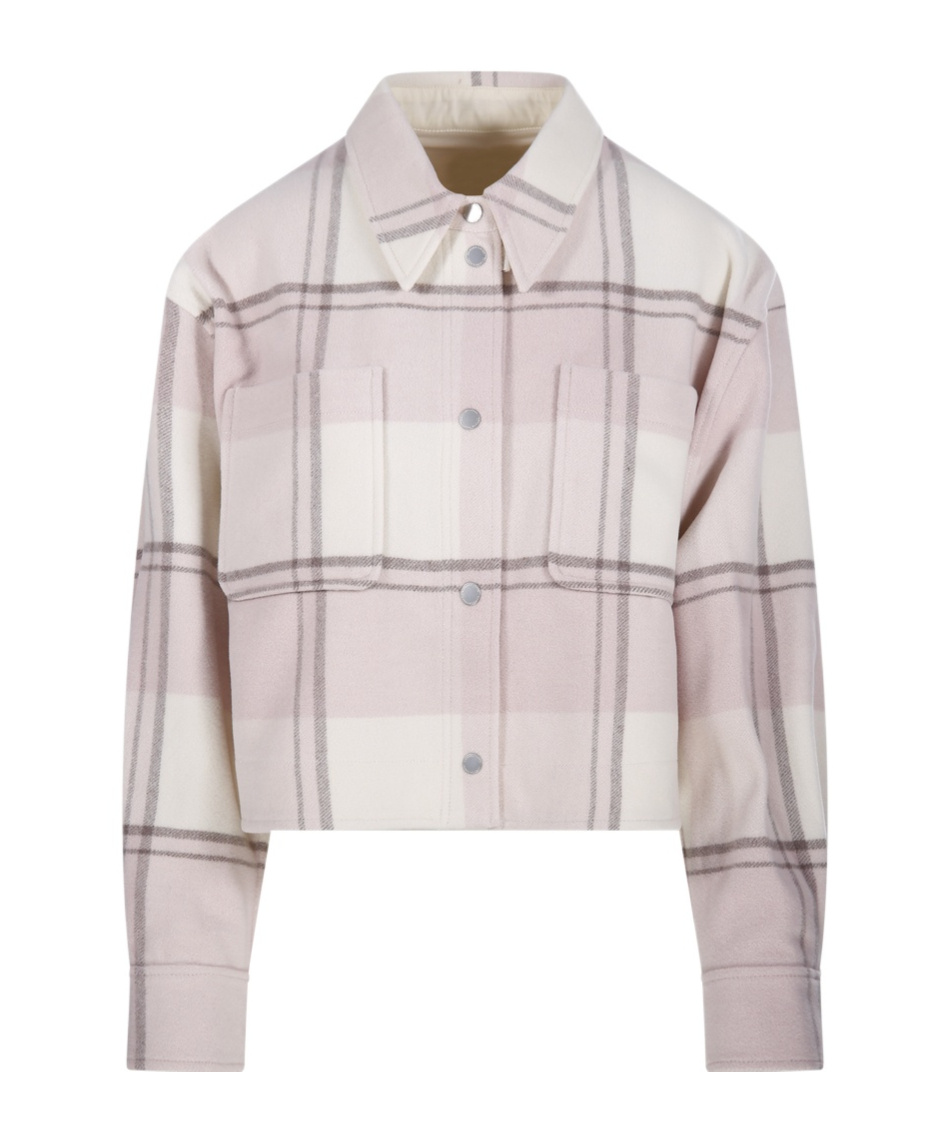 CANADA GOOSE CANADA GOOSE ALMANDINE CROPPED PLAID SHIRT JACKET 