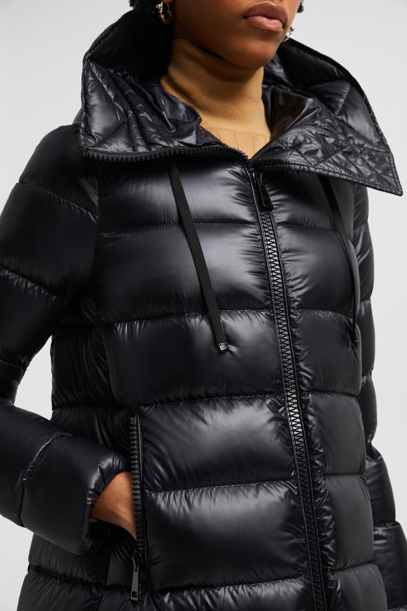 Shop Moncler Suyen Long Down Jacket In Black