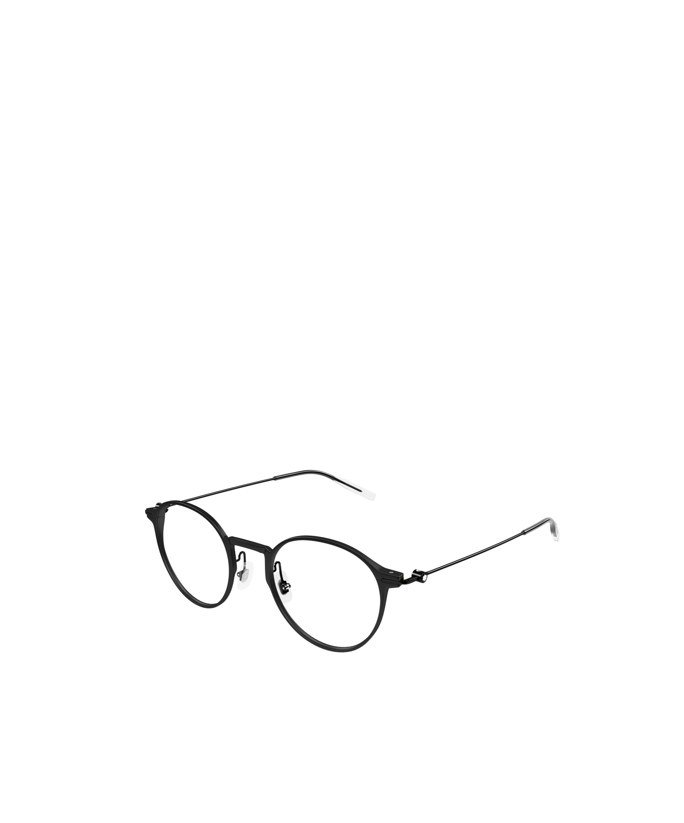 Montblanc Eyewear Round Frame Glasses In Black