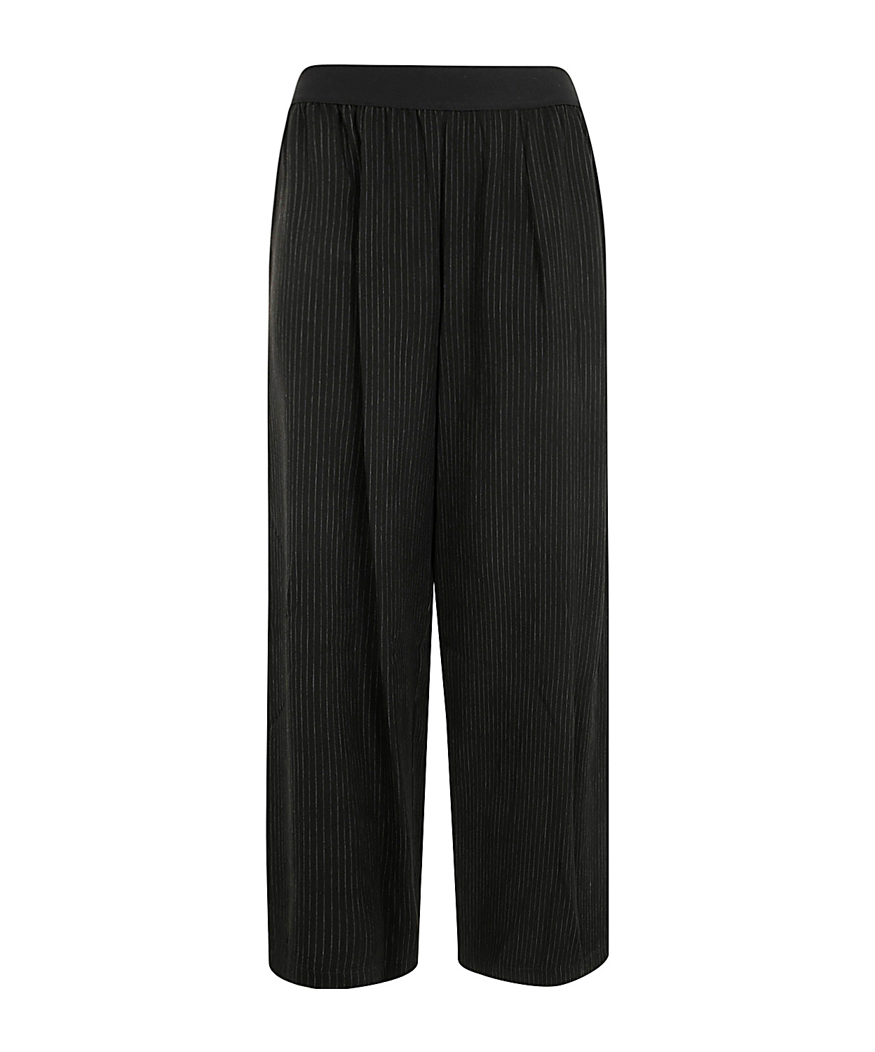 Maria Calderara Elastic Waist Casual Pants In Black
