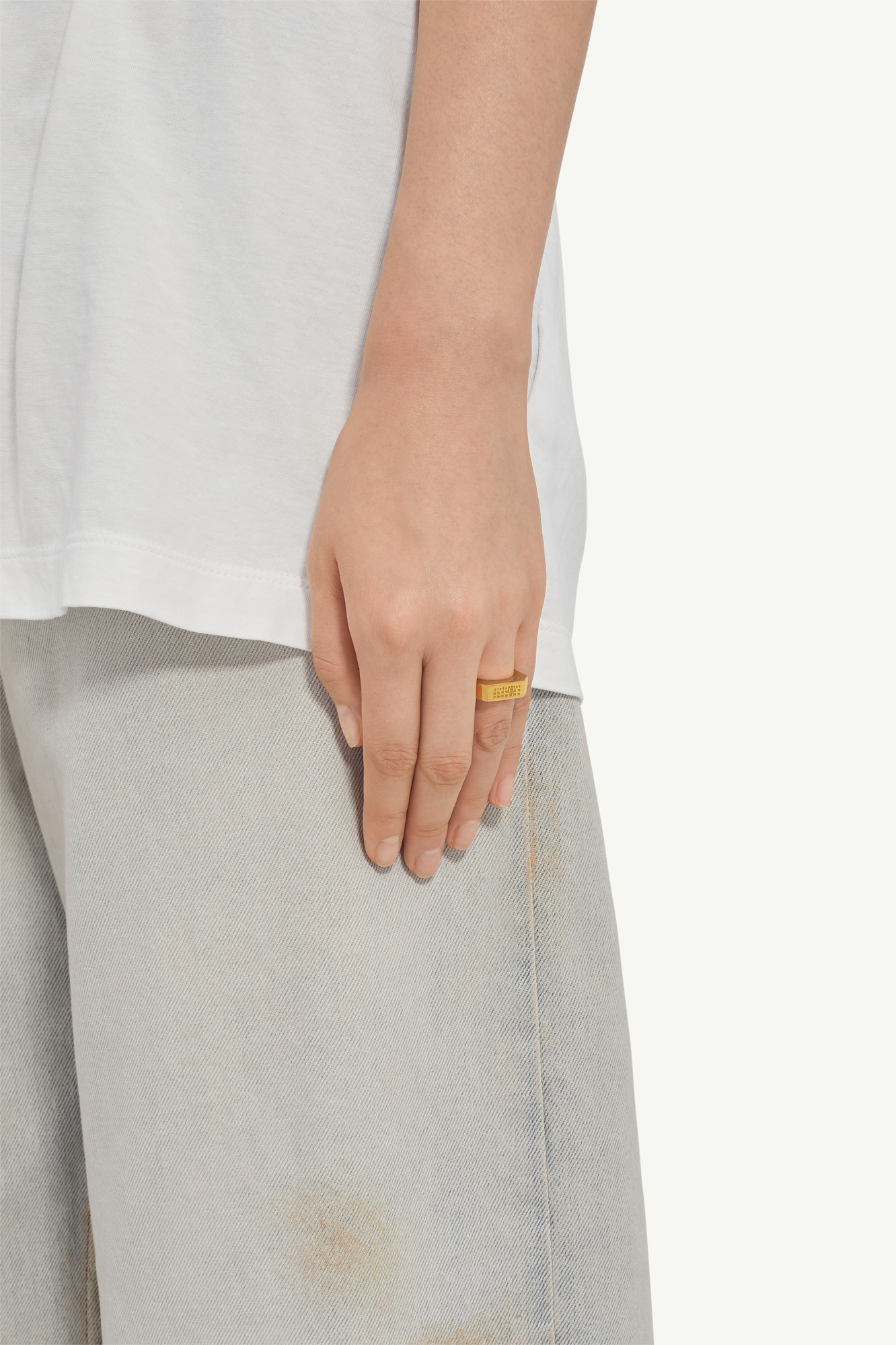 Mm6 Maison Margiela Numeric Ring In Gold