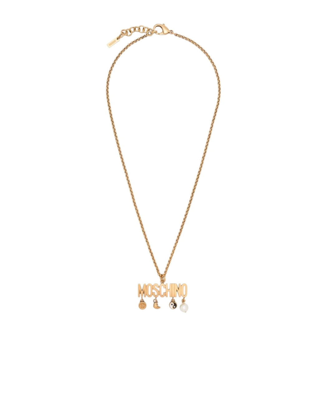 Moschino Chain Necklace In Yellow