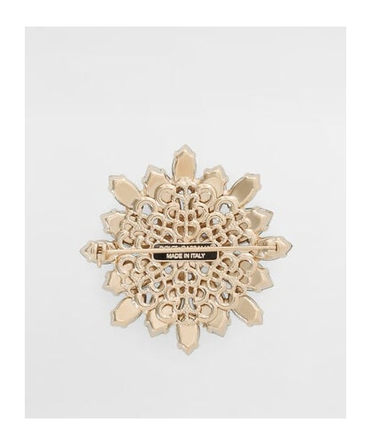 Dolce & Gabbana Brooch With Rhinestones In Green