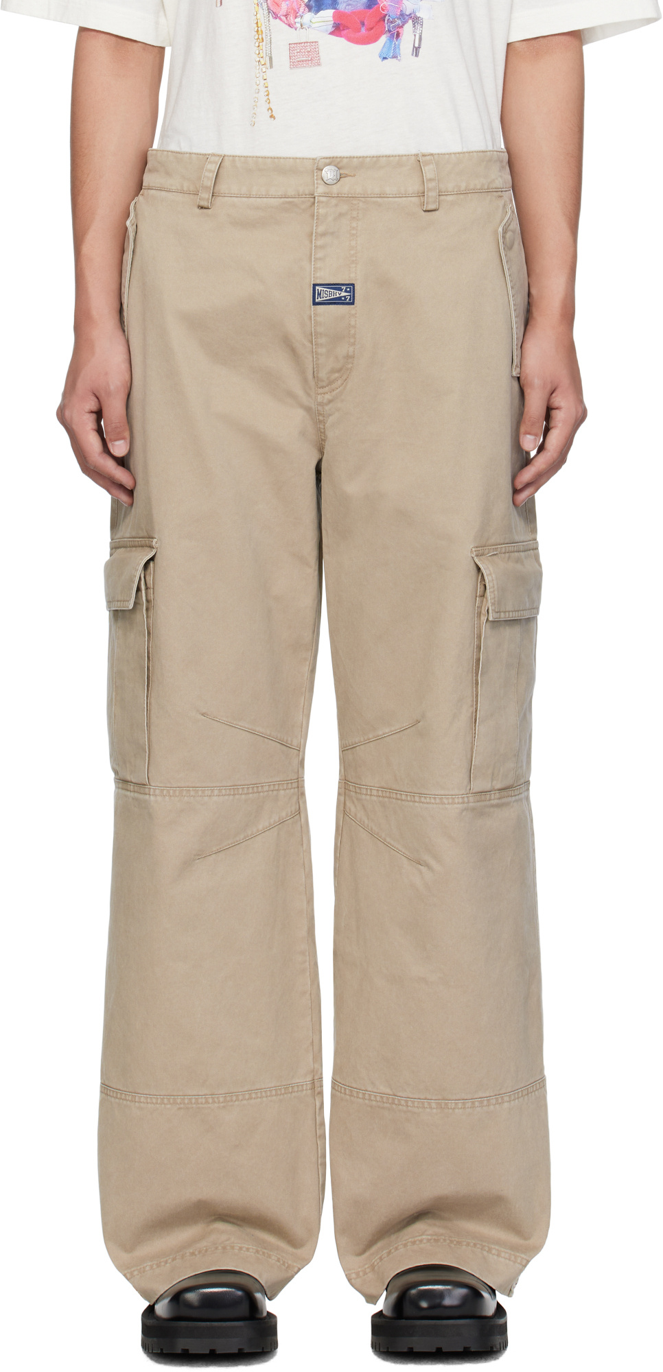 Misbhv Perfect Cargo Pants In Nude