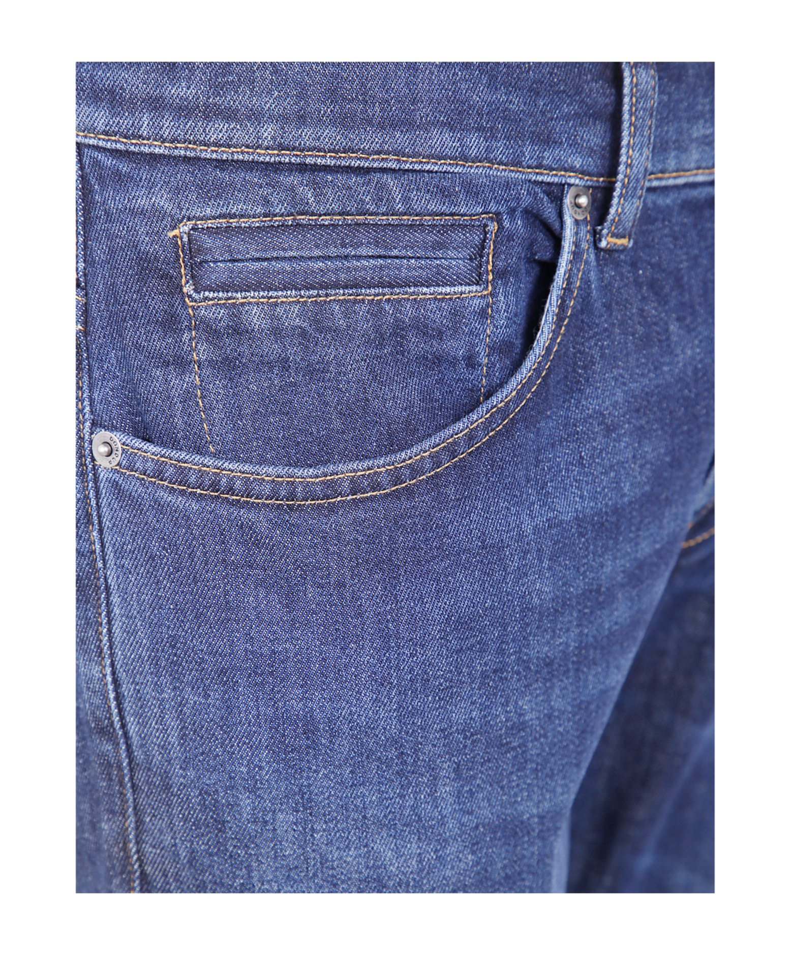 Dondup Flat Front Trousers With Diagonal Pockets In Blue