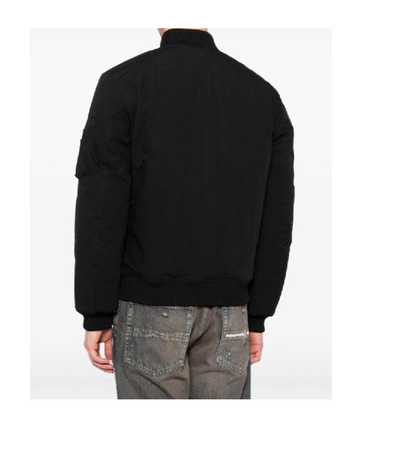 Dondup Zip-up Padded Bomber Jacket In Black