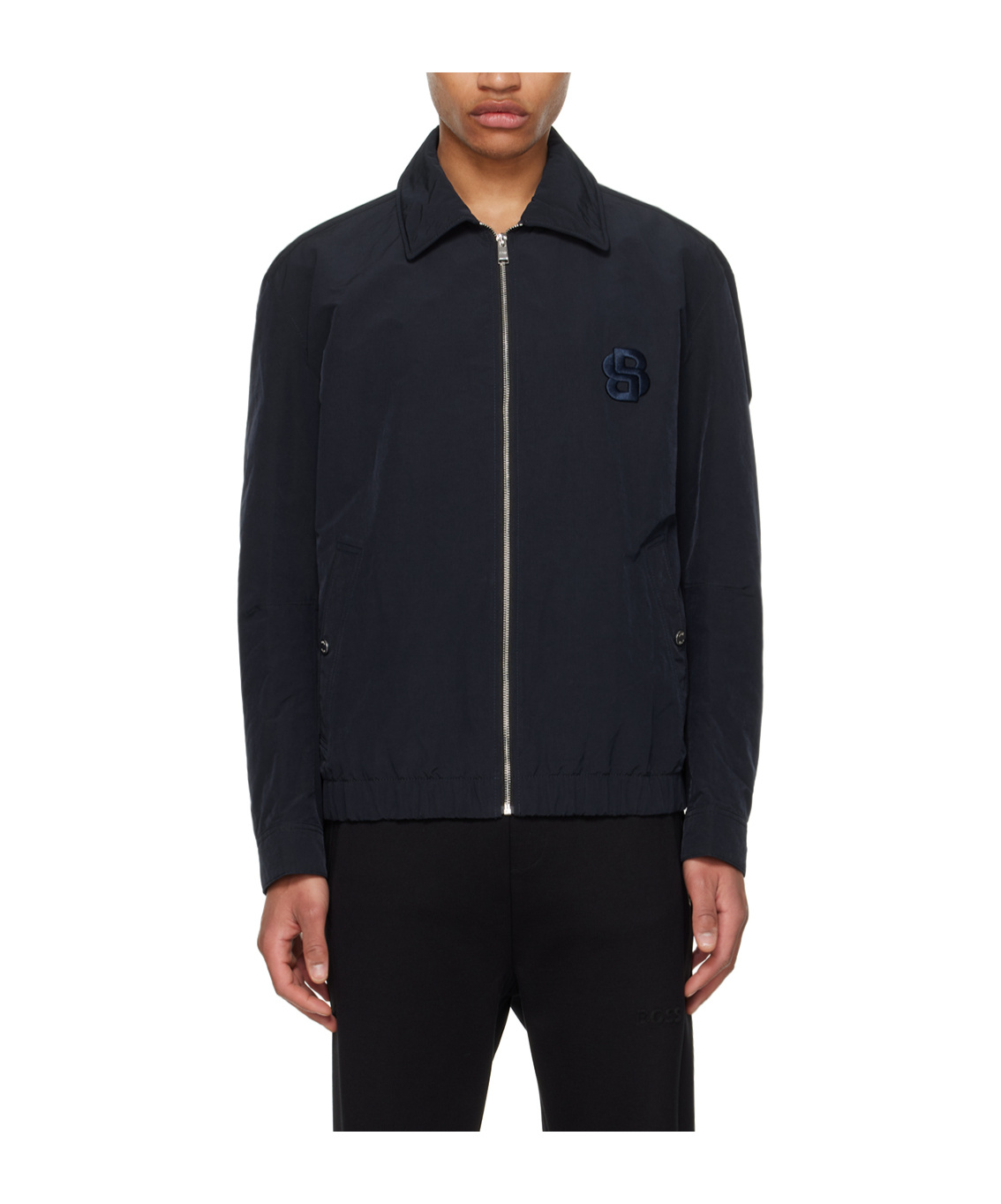 Hugo Boss Double Monogram Casual Jacket In Black