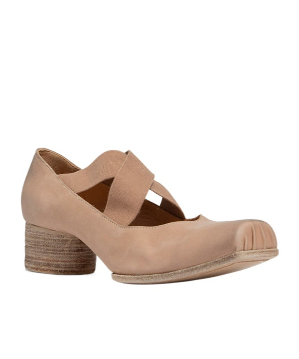 Uma Wang 40mm Square Toe Ballet Flats In Nude