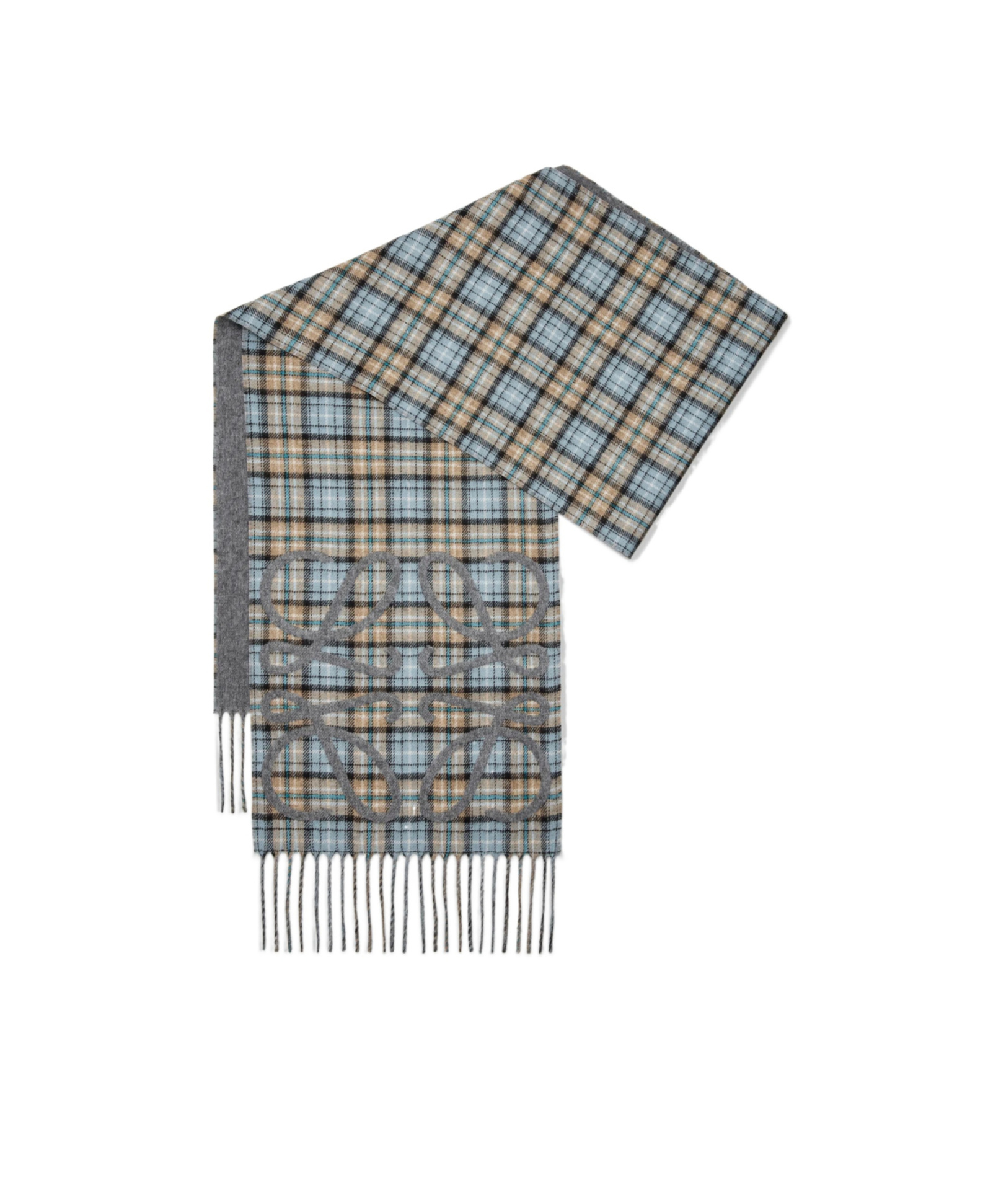 Loewe Rectangular Scarf In Blue