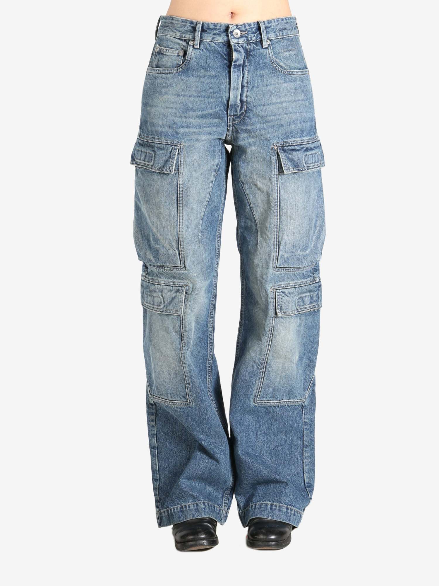 Rick Owens Drkshdw Double-pocket Jeans In Blue