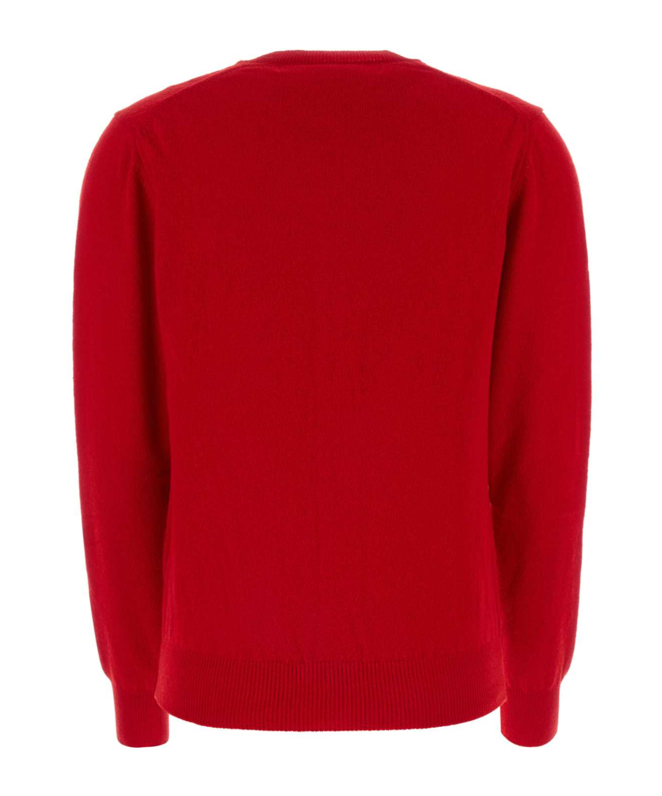 Comme Des Garçons Play Wool Cardigan In Red