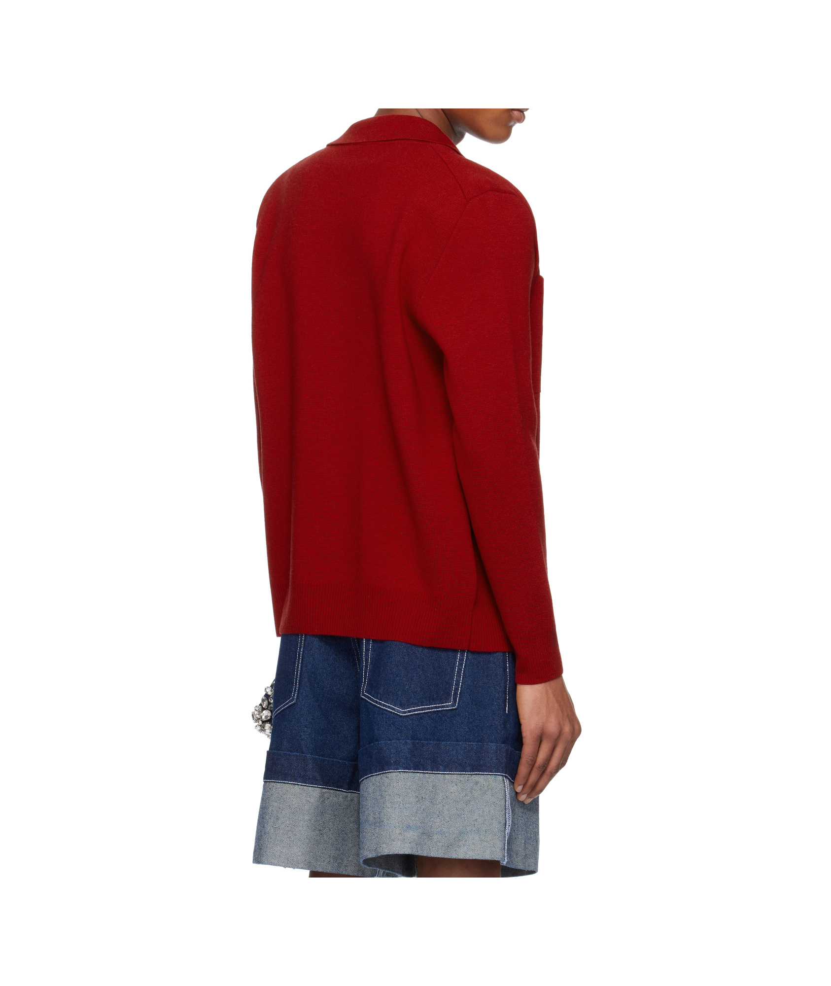 Simone Rocha Single-row Buttoned Knitted Sweater