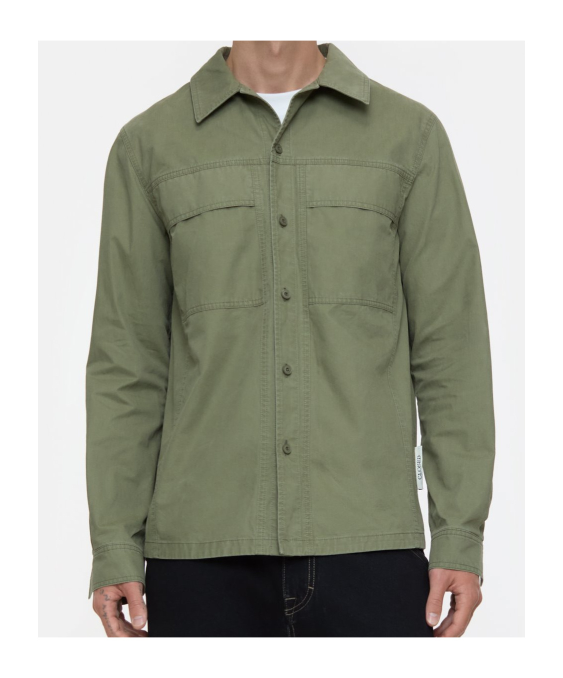 Closed Archive Pocket Shirt In Green