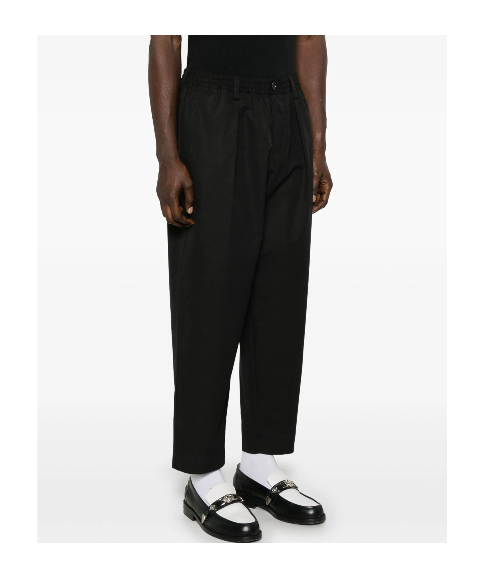 Marni Elastic Waist Casual Pants In Black