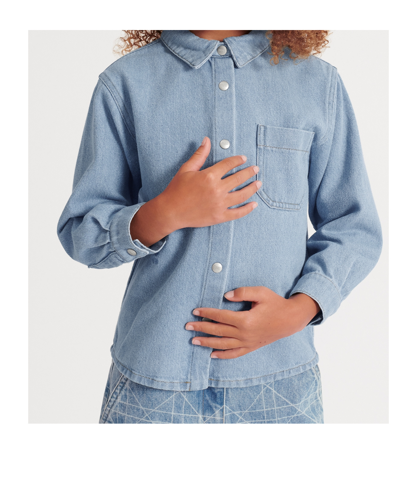 Dior Long-sleeved Shirt In Blue
