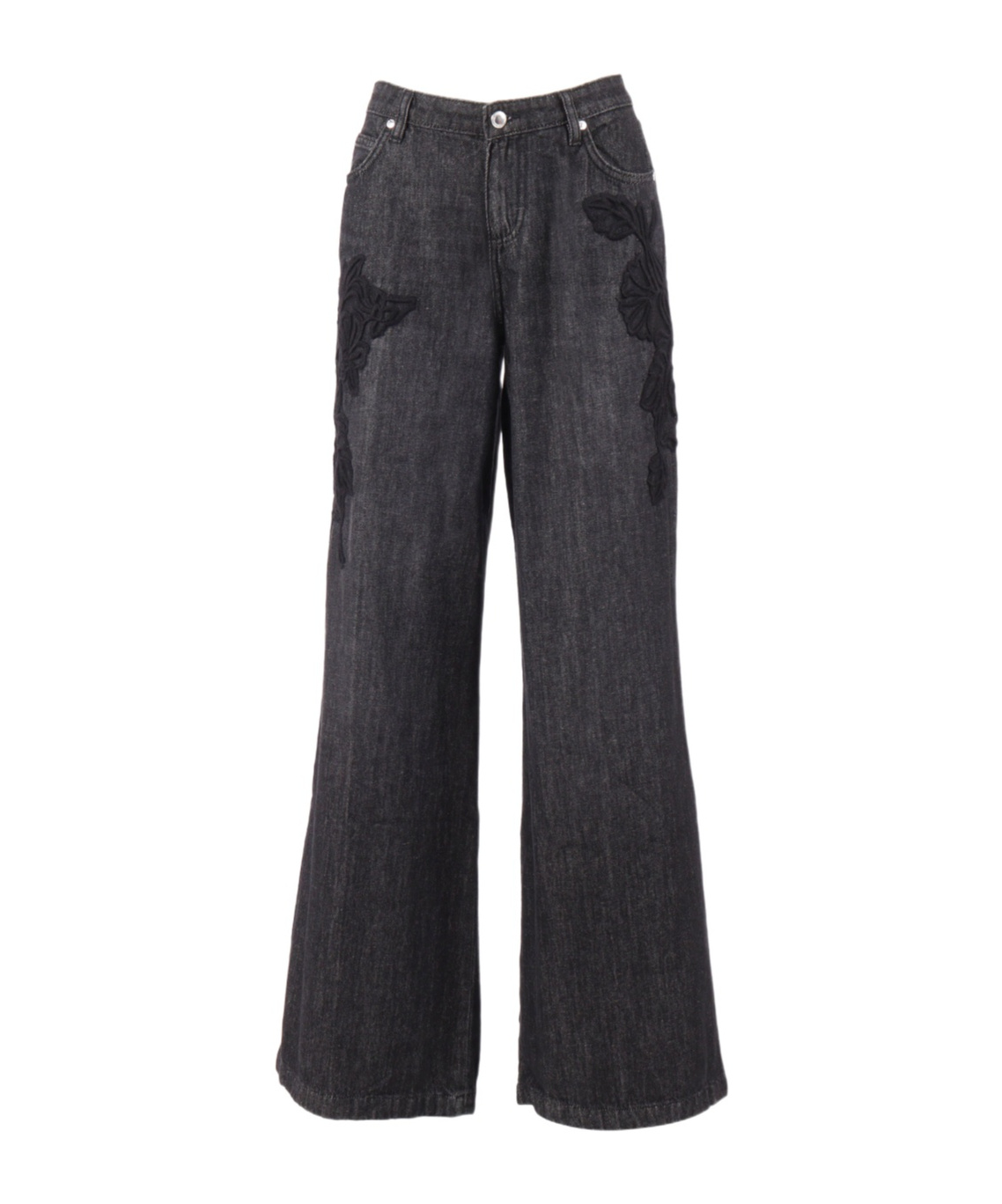 Ermanno Scervino Appliqué-detail Jeans In Black