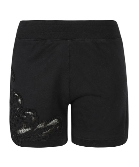 Ermanno Scervino Ribbed Waist Shorts In Black