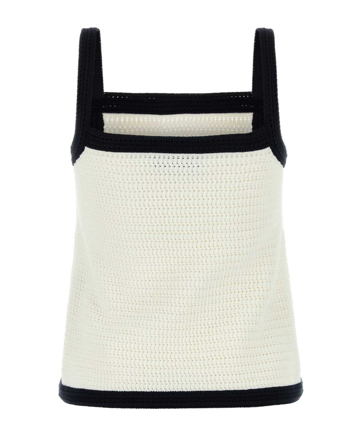 Gucci Canotta In Crochet Stretch Bianco Donna In White