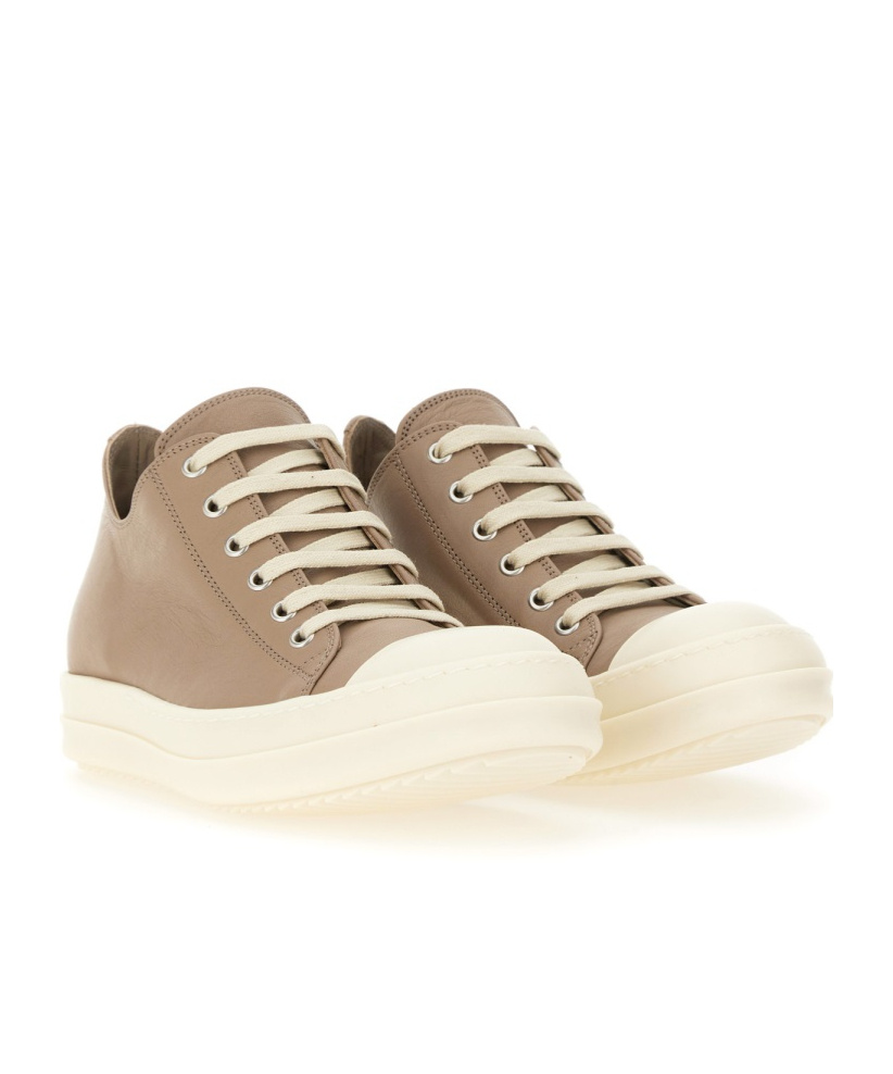Rick Owens Lace-up Low-cut Casual Shoes In Nude