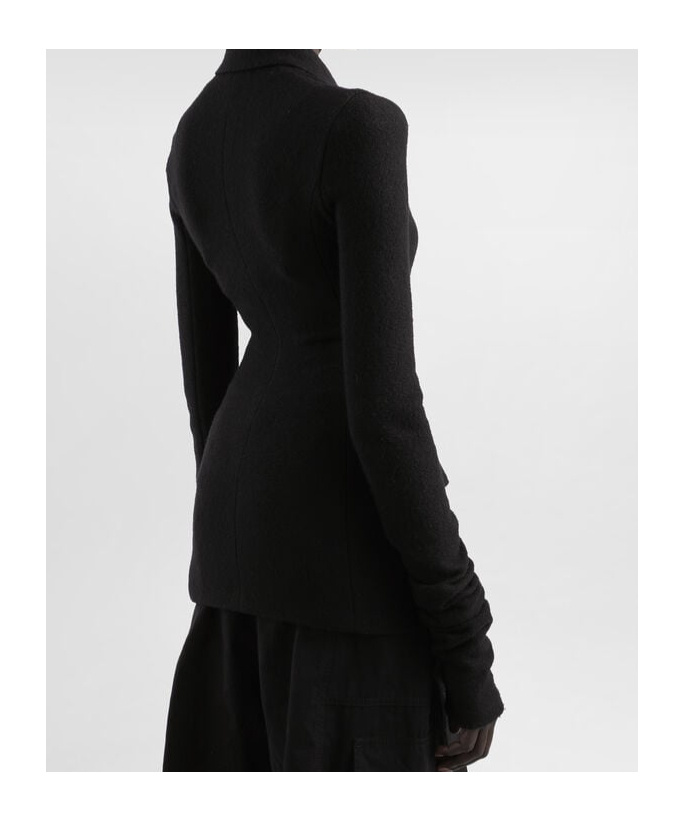 Dolce & Gabbana Double-breasted Jacket In Wool Cloth In Black