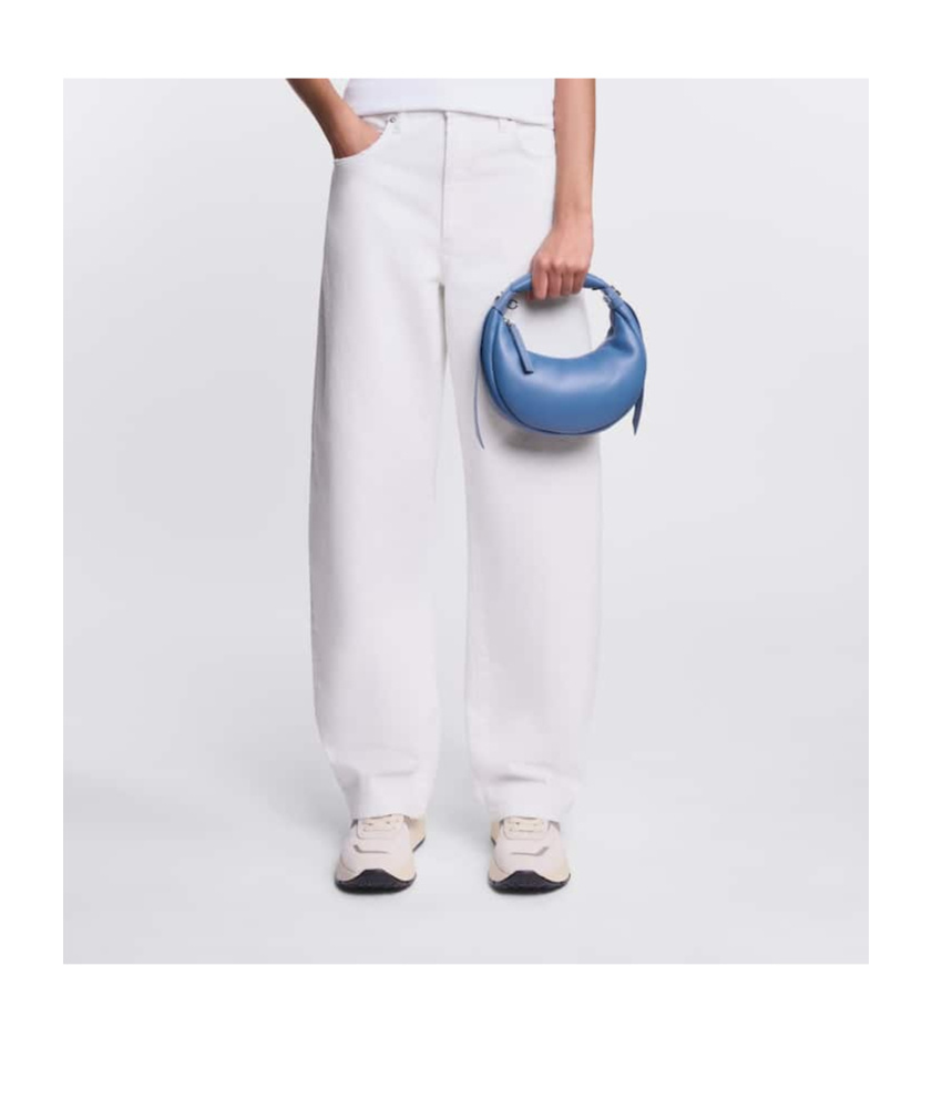 Hogan Zippered Shoulder Bag In Blue