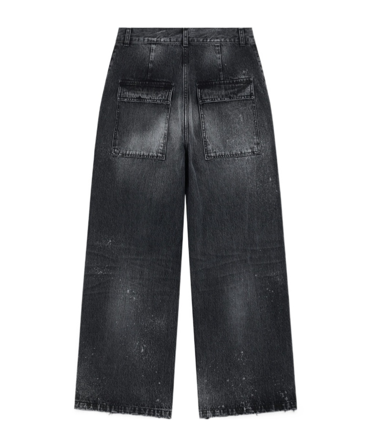 We11 Done Denim Fatigue Pants In Black