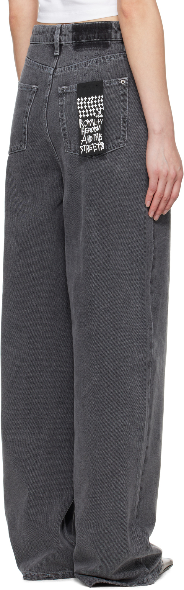 Ksubi Wide Leg Jeans In Grey