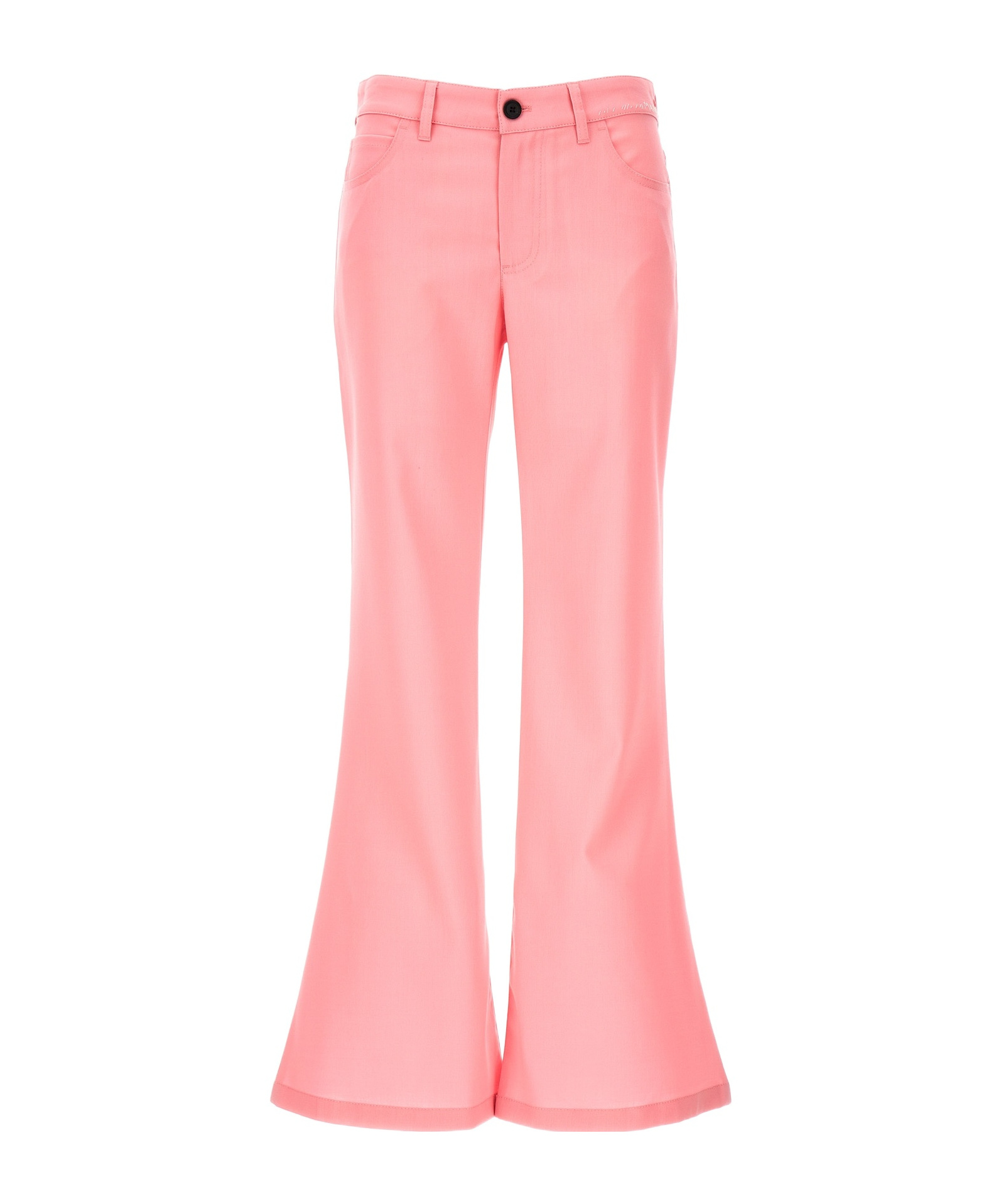 Marni Grain De Poudre Flared Trousers In Pink