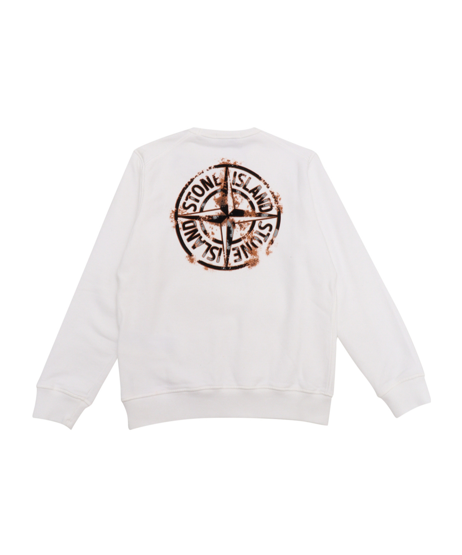 Stone Island Long-sleeved Sweater In White