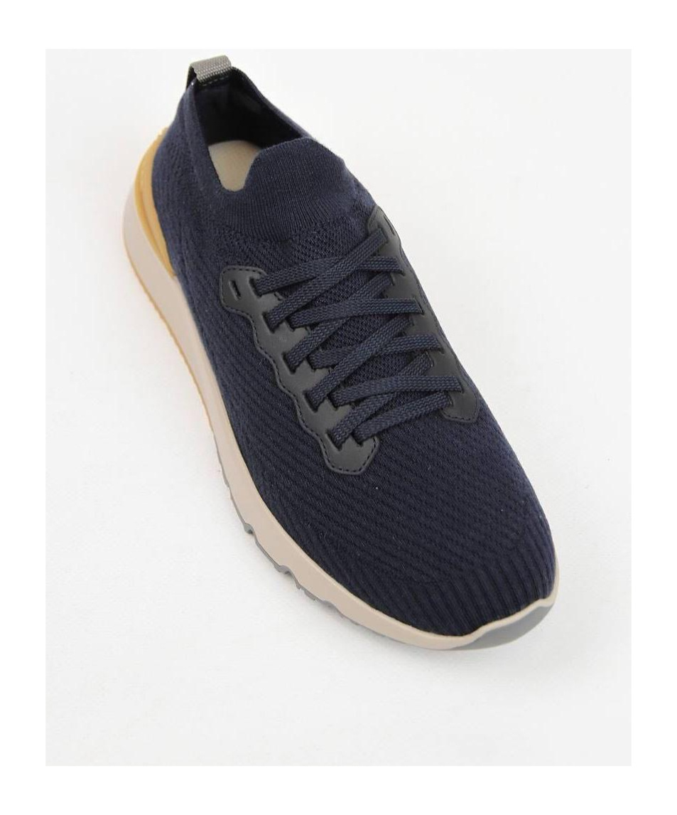 Brunello Cucinelli Sneakers With Mesh Panels In Black