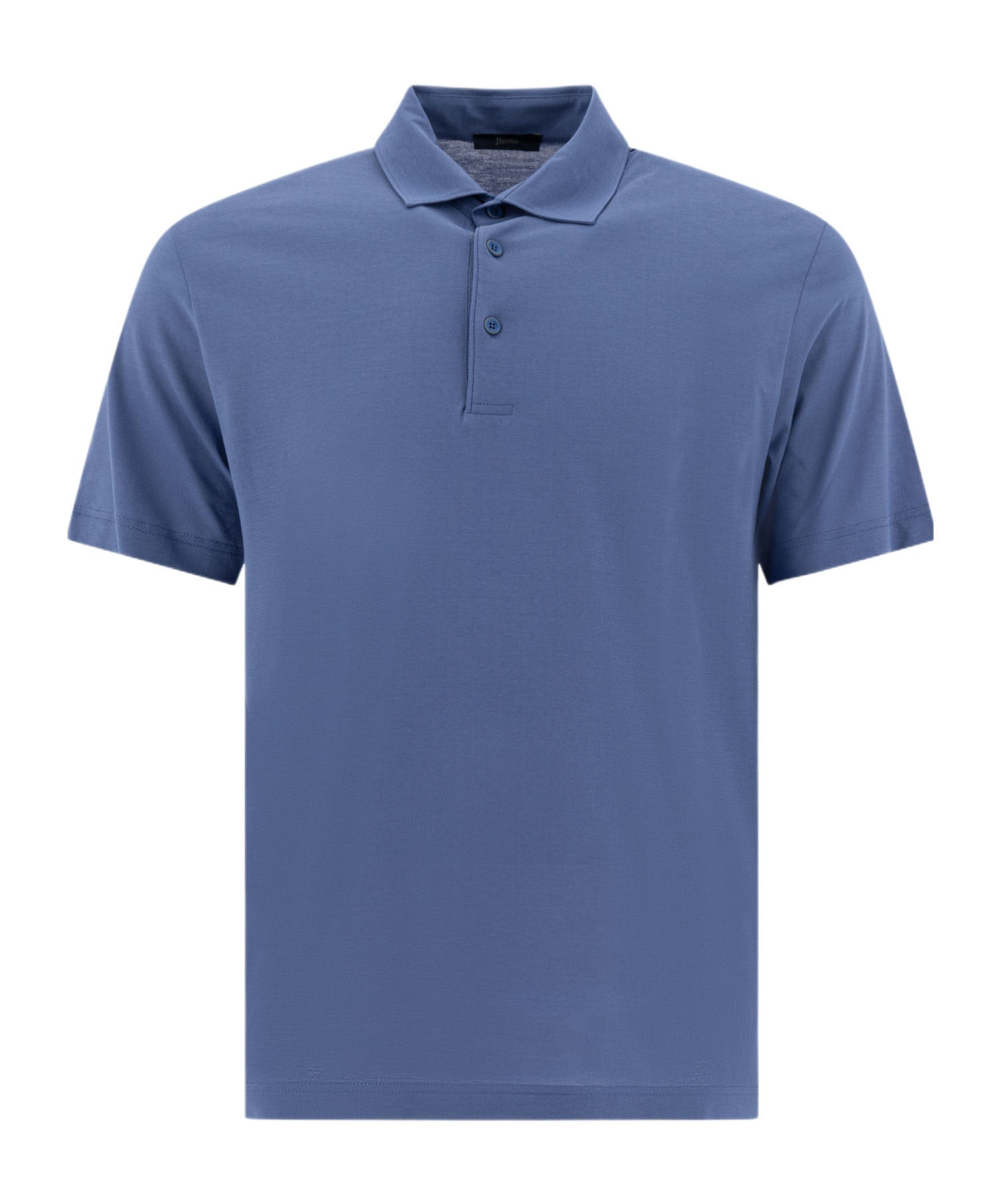 Herno Polo Shirts With Collared Short Sleeves In Blue