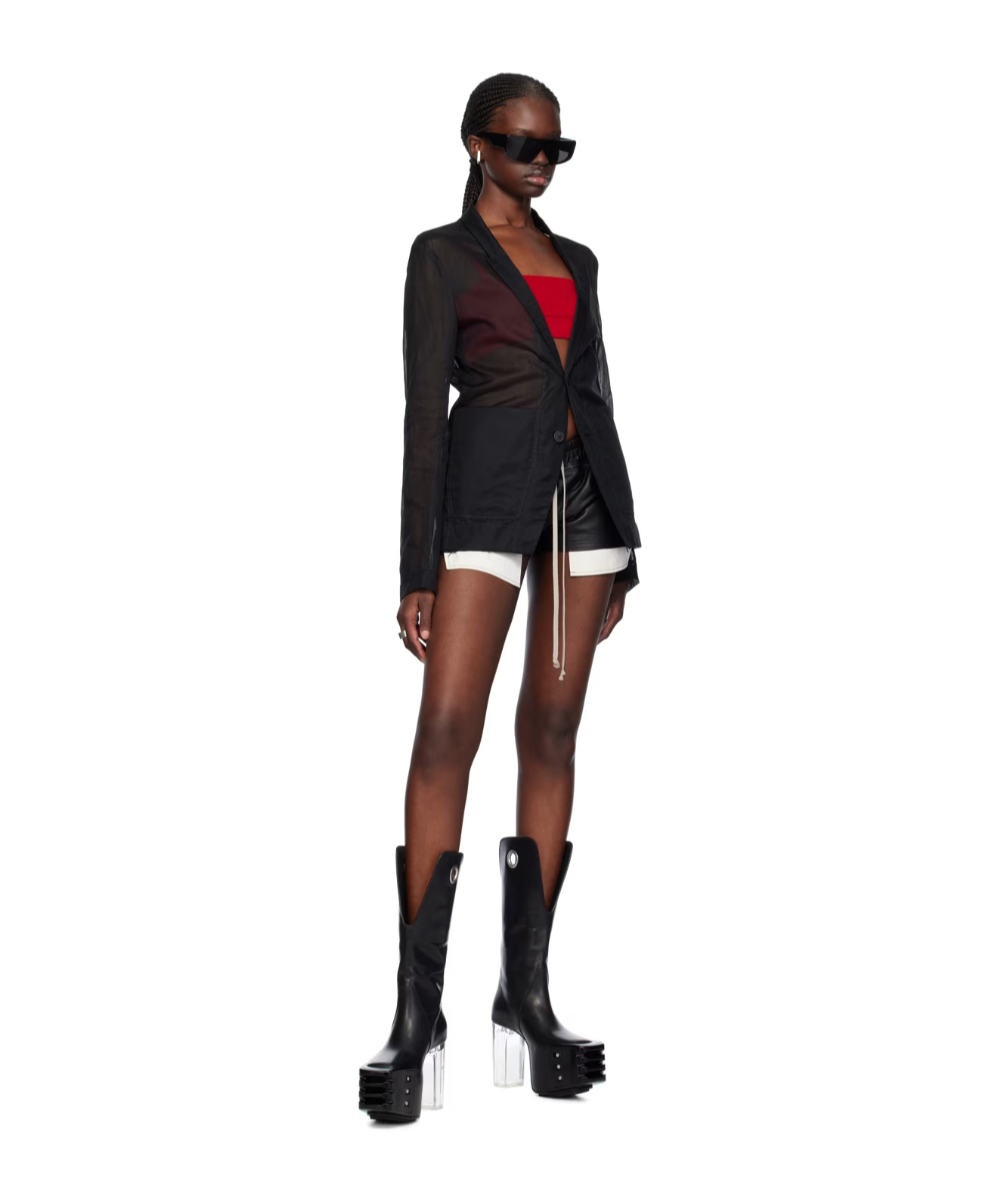 Rick Owens Lido Long-sleeved Suit Coat In Black