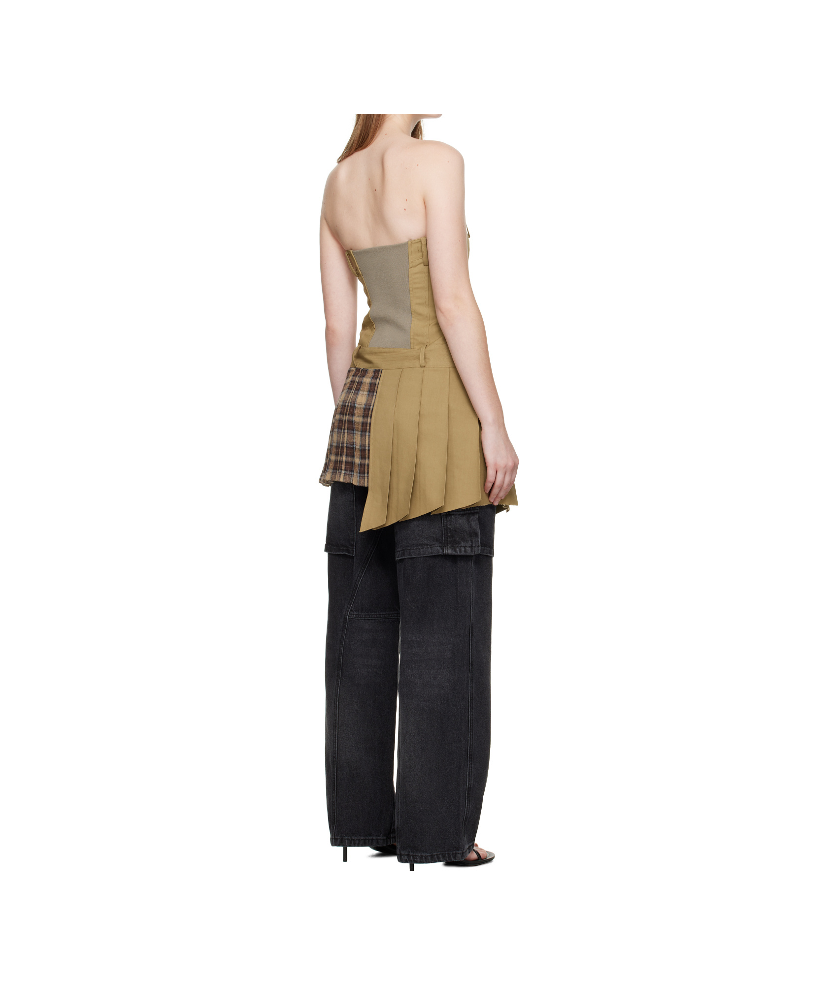 Andersson Bell Double Pleats Trench Dress In Brown