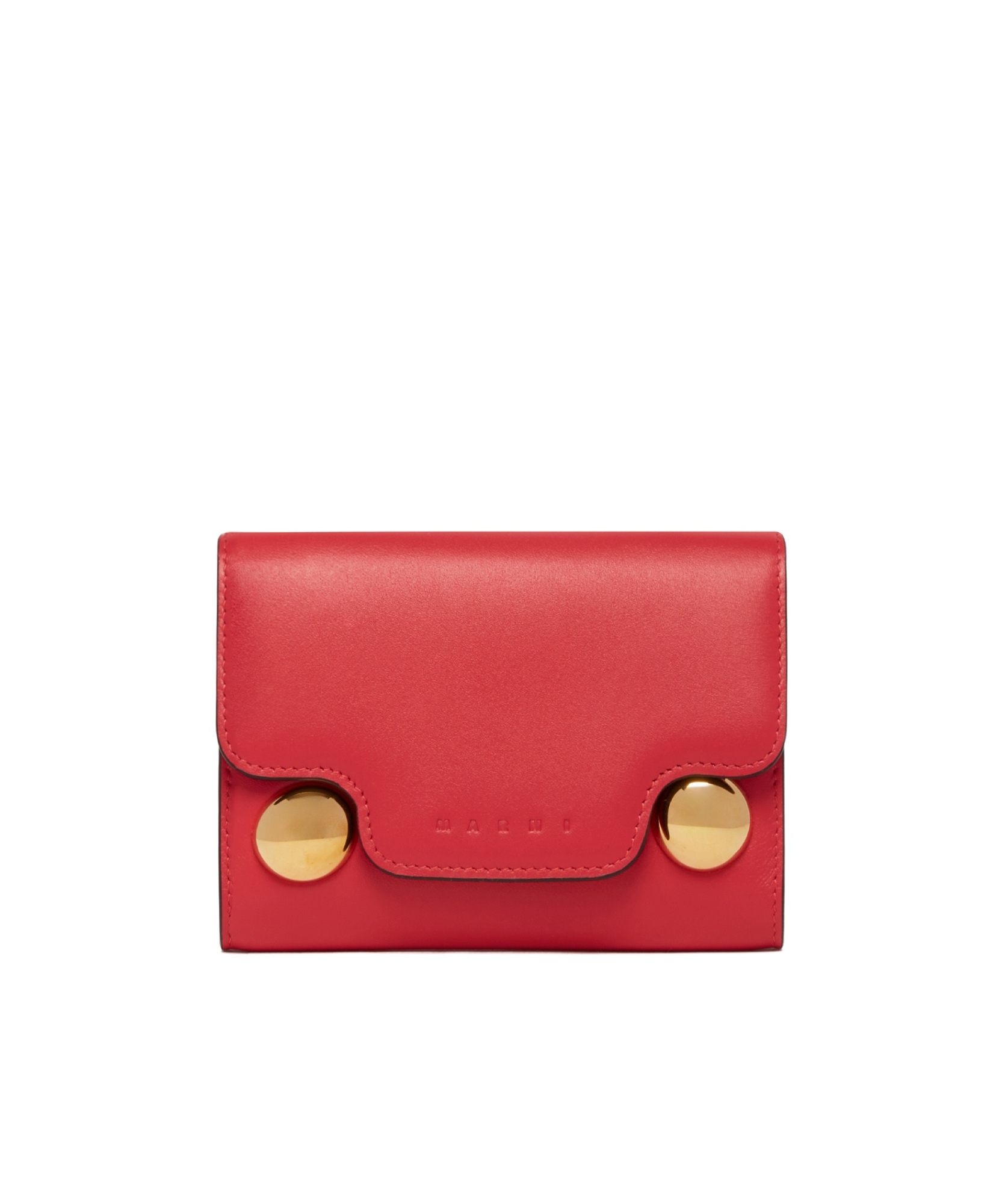 Marni Shoulder Strap Wallet In Red